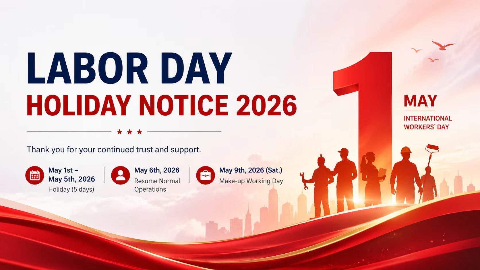 Labor Day Holiday Notice 2026